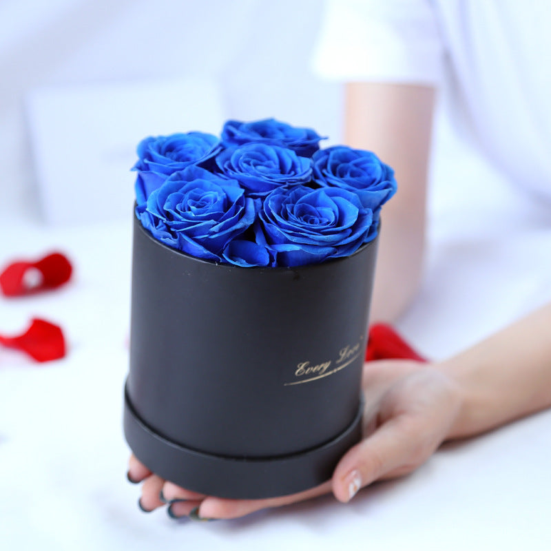 Eternal Life Flower Immortal Rose with Hug Bucket Romantic Valentines Day Gift