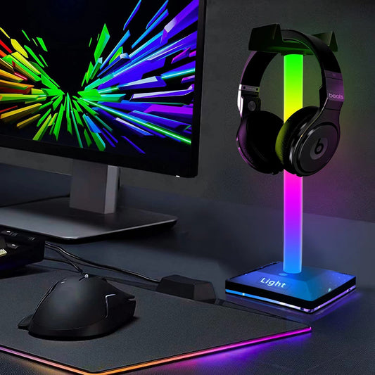 Home Desktop Computer RGB Colorful Headset Ambience Light Bracket