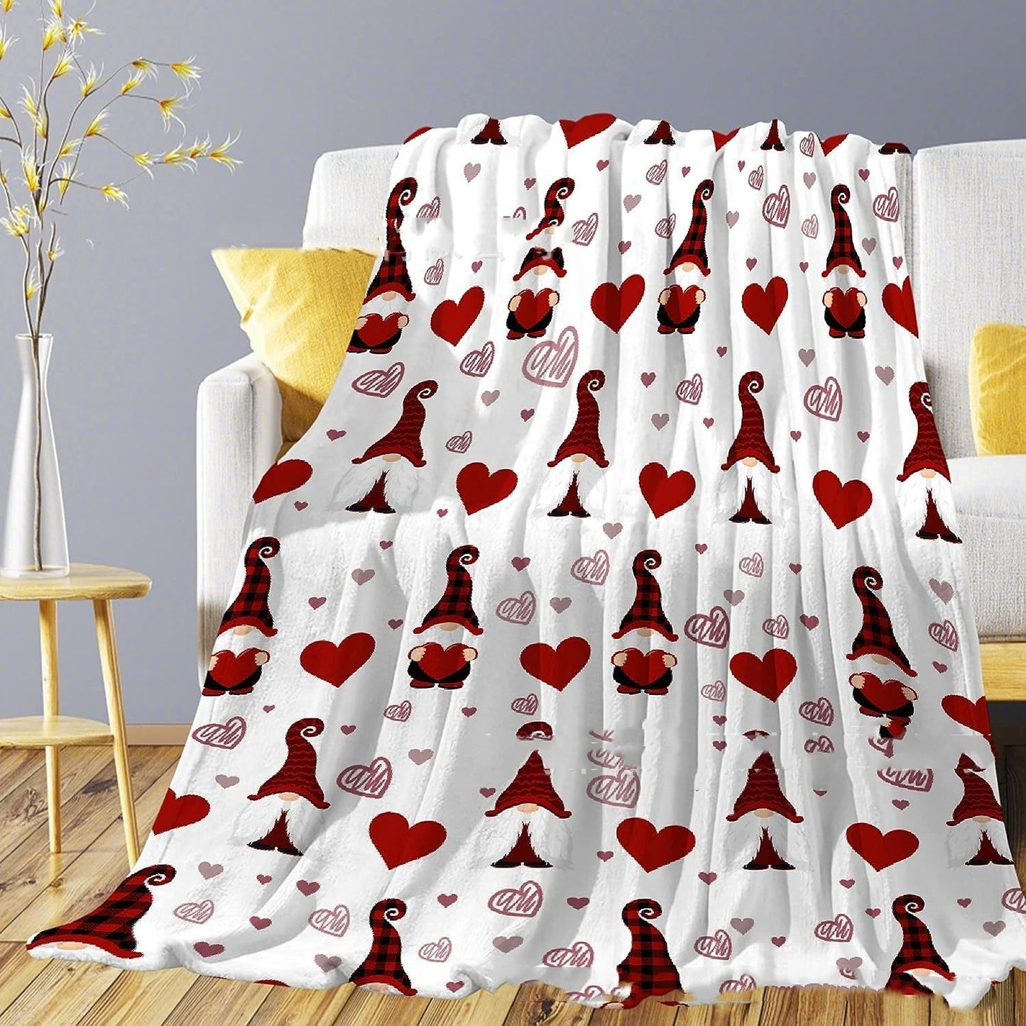 Lightweight Plush Comfortable Soft Valentine's Day Dwarf Blanket