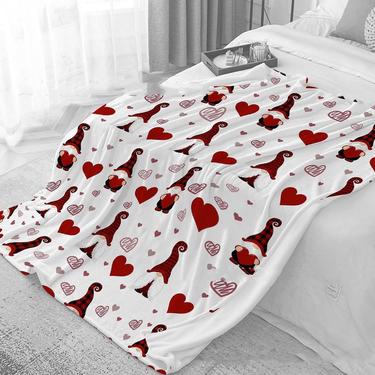 Lightweight Plush Comfortable Soft Valentine's Day Dwarf Blanket