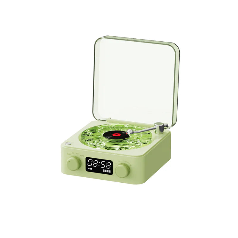 Retro Turntable Speaker with Bluetooth 5.0 and RGB Light