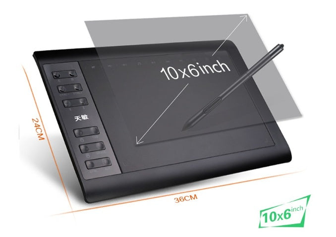 1060Plus digital tablet hand-painted board computer painting board handwriting board writing input board electronic drawing board