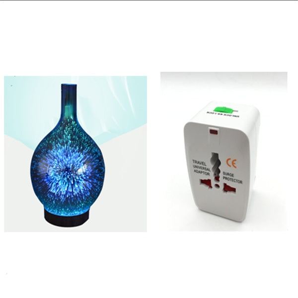 3D Glass Aroma Diffuser Colorful Lamp Humidifier Night Light