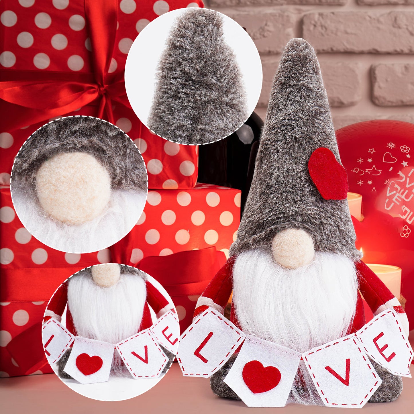 Valentine's Day Faceless Doll Ornaments Cute Decoration