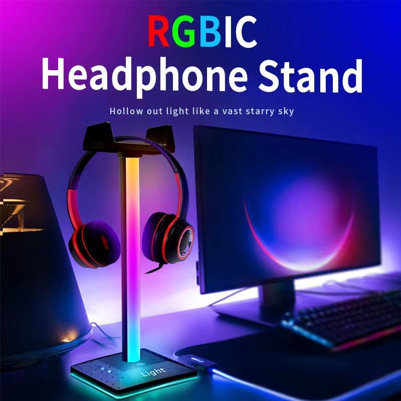 Home Desktop Computer RGB Colorful Headset Ambience Light Bracket