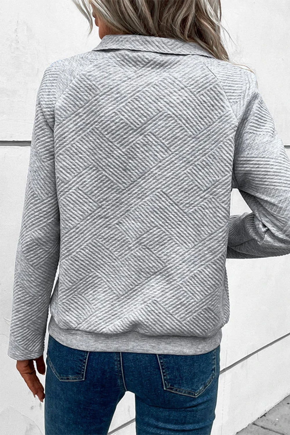 Laurel Green Textured Knit Buttoned Kangaroo Pocket Sweatshirt