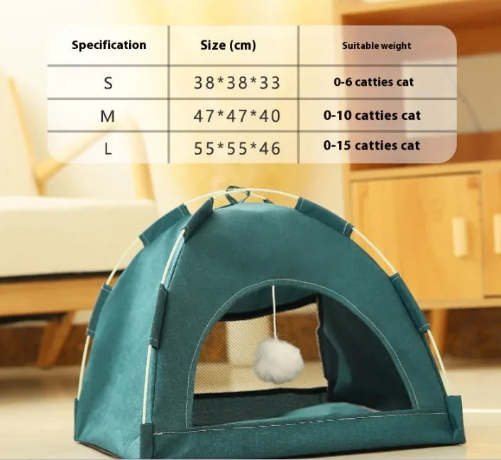 Cathouse Doghouse Breathable Tent Nest Indoor Outdoor Universal Pet Bed