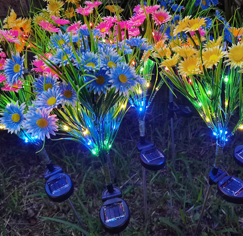 Solar Garden Lights LED Flower Stake Lamp Outdoor Yard Waterproof Patio Decor