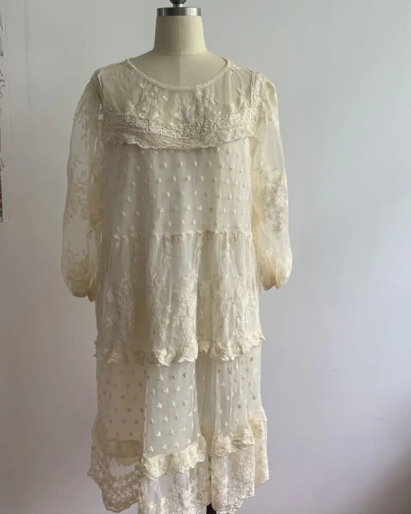 Casual Lace Knee-Length Dress