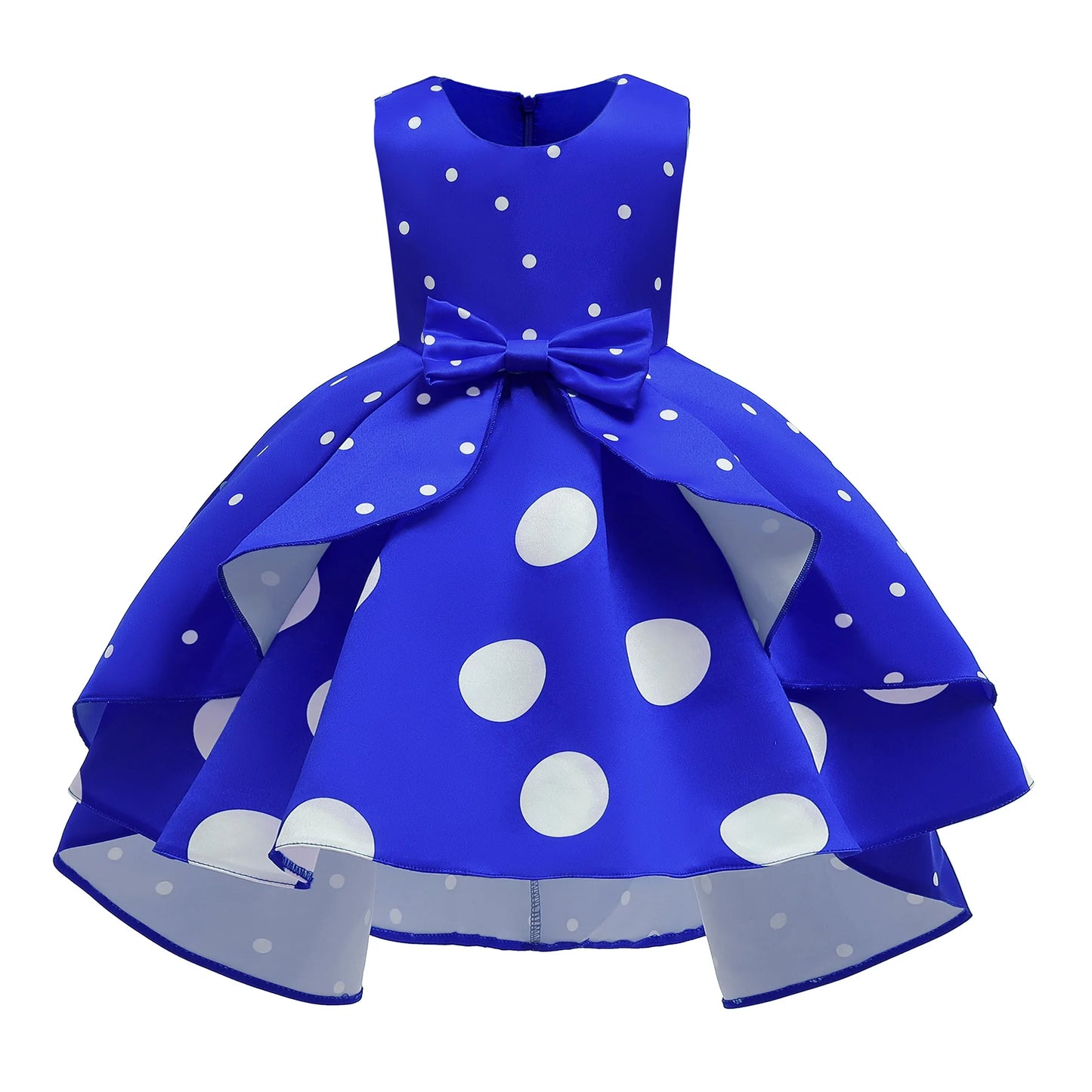 Girls Elegant Polka Dots Dress