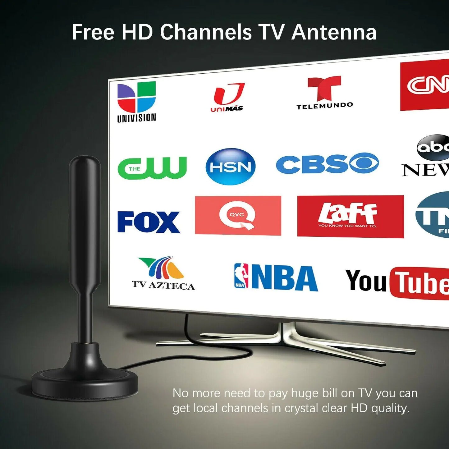 300 Miles Upgraded TV Antenna Digital HD Antenna Indoor HDTV 1080P 4K Long Range