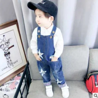 IENENS Toddler Boys' Denim Overalls Jeans Jumpsuit