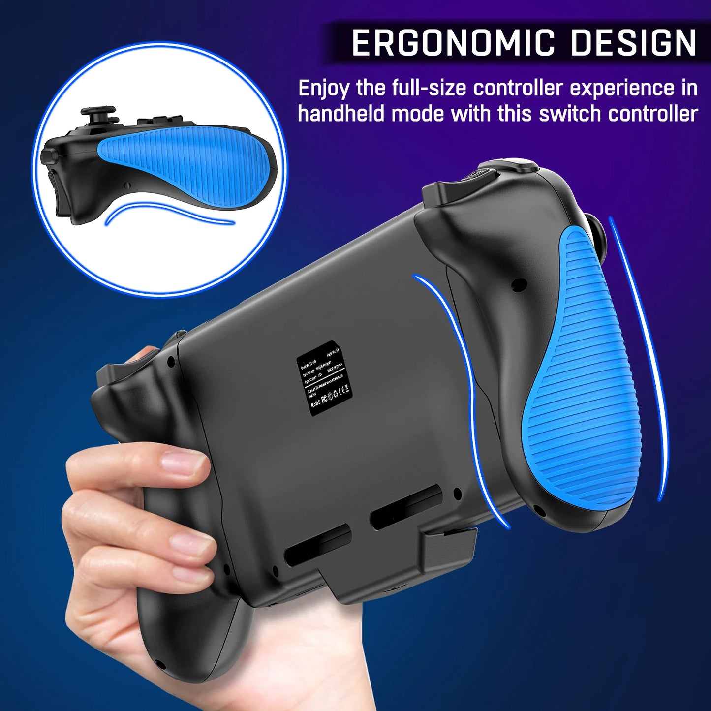 Dual Vibration Handheld Controller Grip Gamepad For Nintendo Switch Joy-Con Game