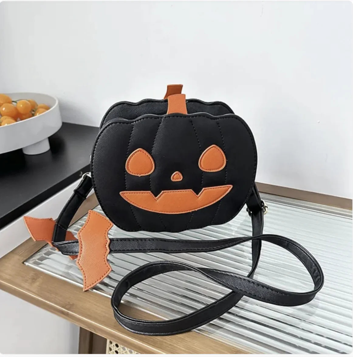 Halloween Pumpkin Crossbody Bag - Novelty Shoulder Purse for Women