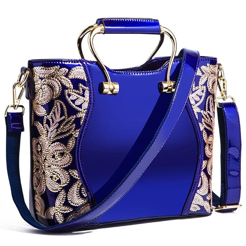 Luxury Floral Leather Bag