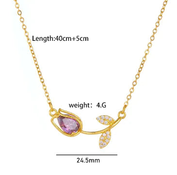 Tulip Flower Necklace For Women