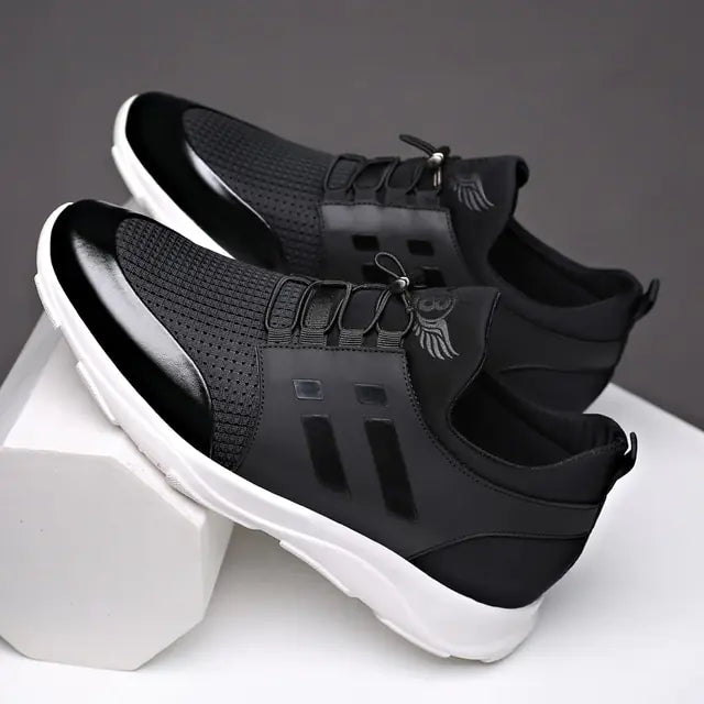 Men Shoes Quality Lycra+ Cow Leather Shoes Brand