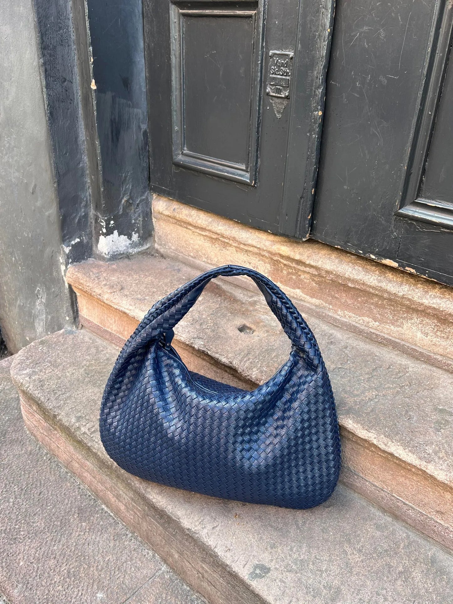 Everyday Leather Bag - Navy