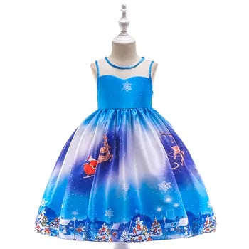 Cartoon Cosplay Snowflake Princess Dress