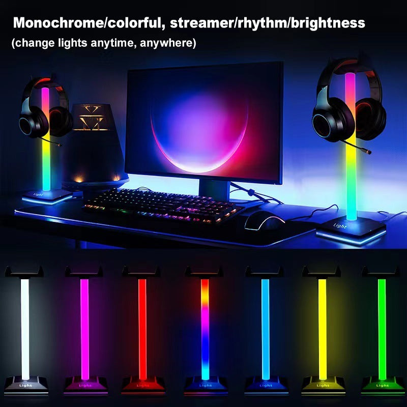 Home Desktop Computer RGB Colorful Headset Ambience Light Bracket