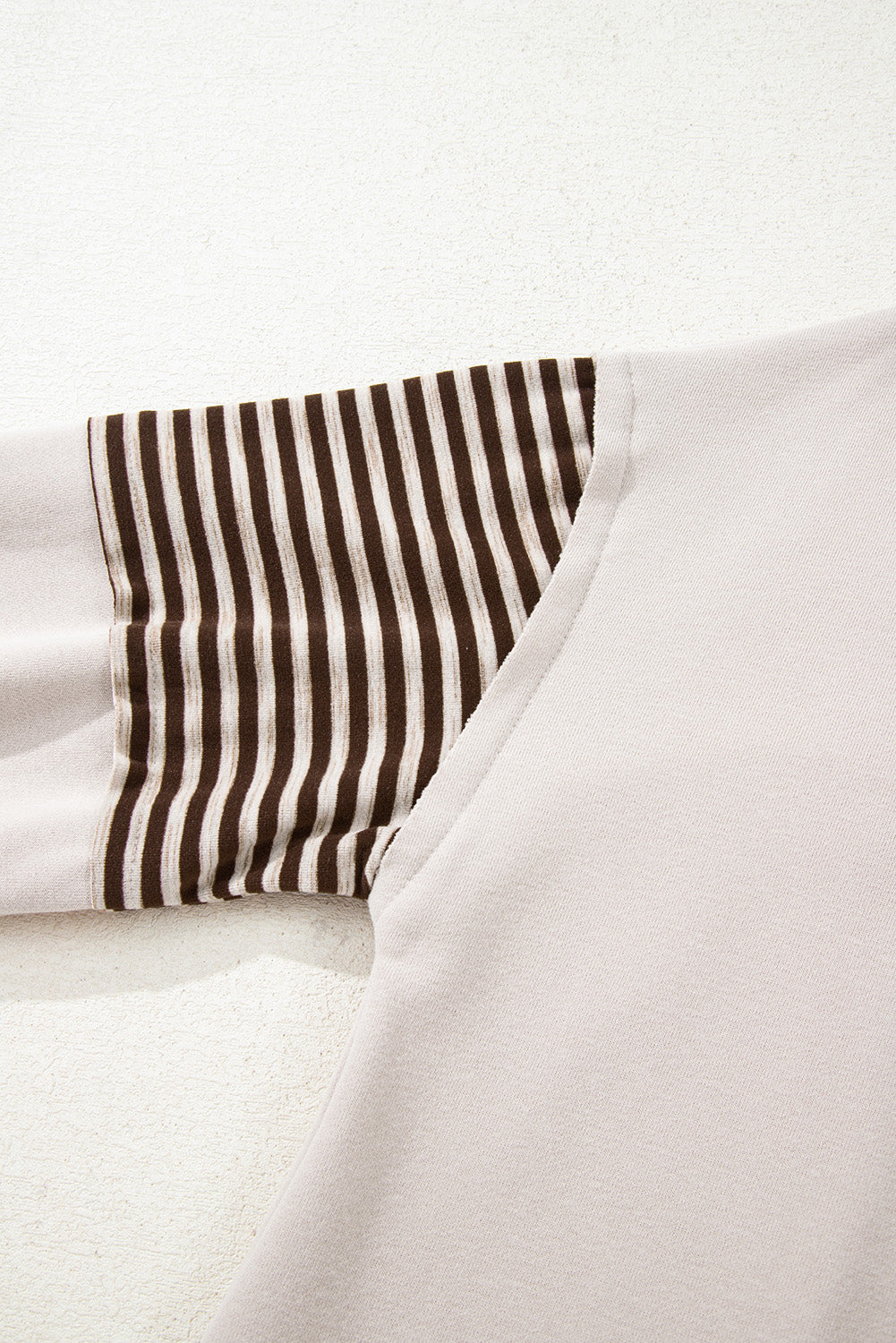 Delicacy Striped Colorblock Patchwork Drop Shoulder Sweatshirt