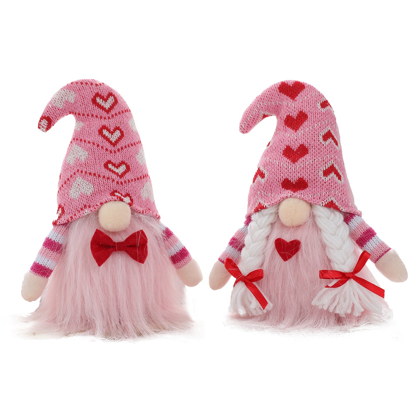 Valentine's Day Decoration Knitted Faceless Doll Heart