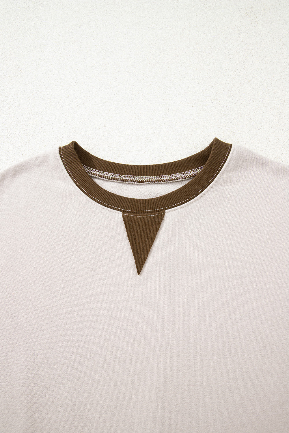 Delicacy Striped Colorblock Patchwork Drop Shoulder Sweatshirt