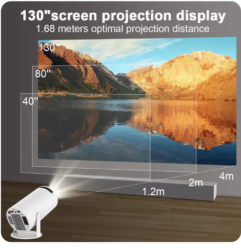 Magcubic HY300 Projector - WiFi 6, 260 ANSI, Android 11, 4K, 130" Screen, BT 5.0, Portable