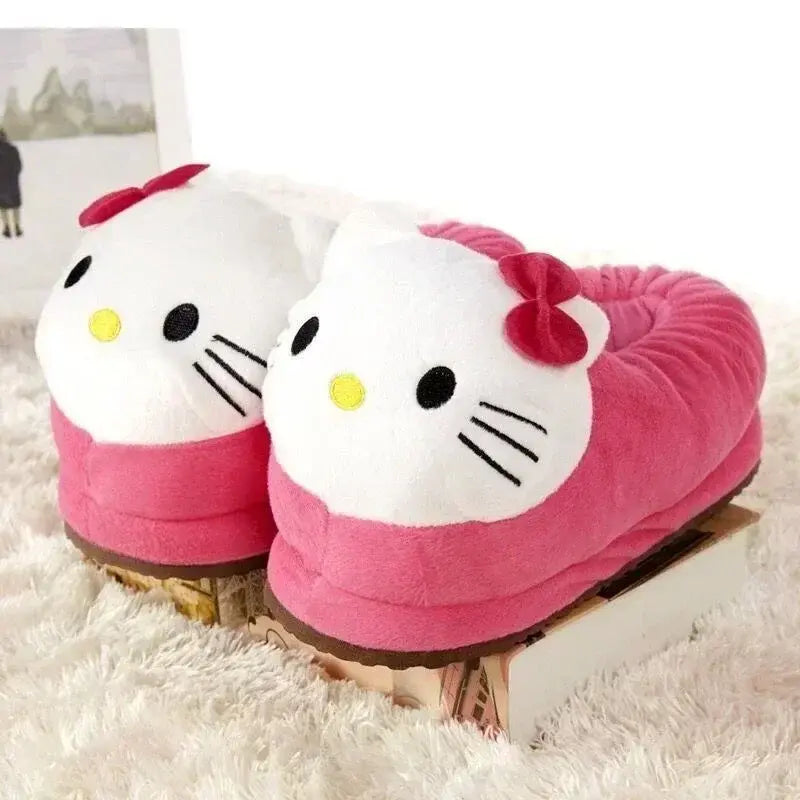 Hello Kitty Cotton Slippers Winter Foam Lover Pink Red