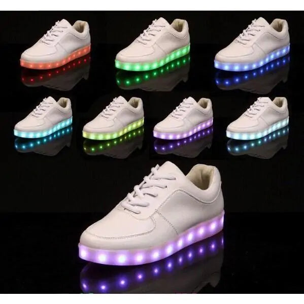 White Light Up Shoes