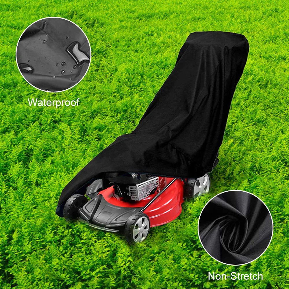 Waterproof Lawn Mower Cover Heavy Duty UV Protector for Push Mower Universal Fit