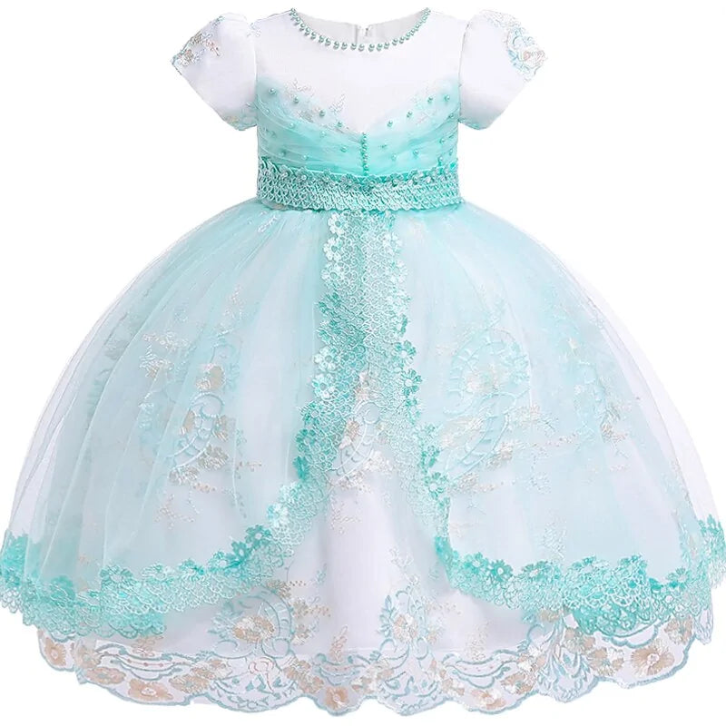 Beaded Embroidered Girls Dress