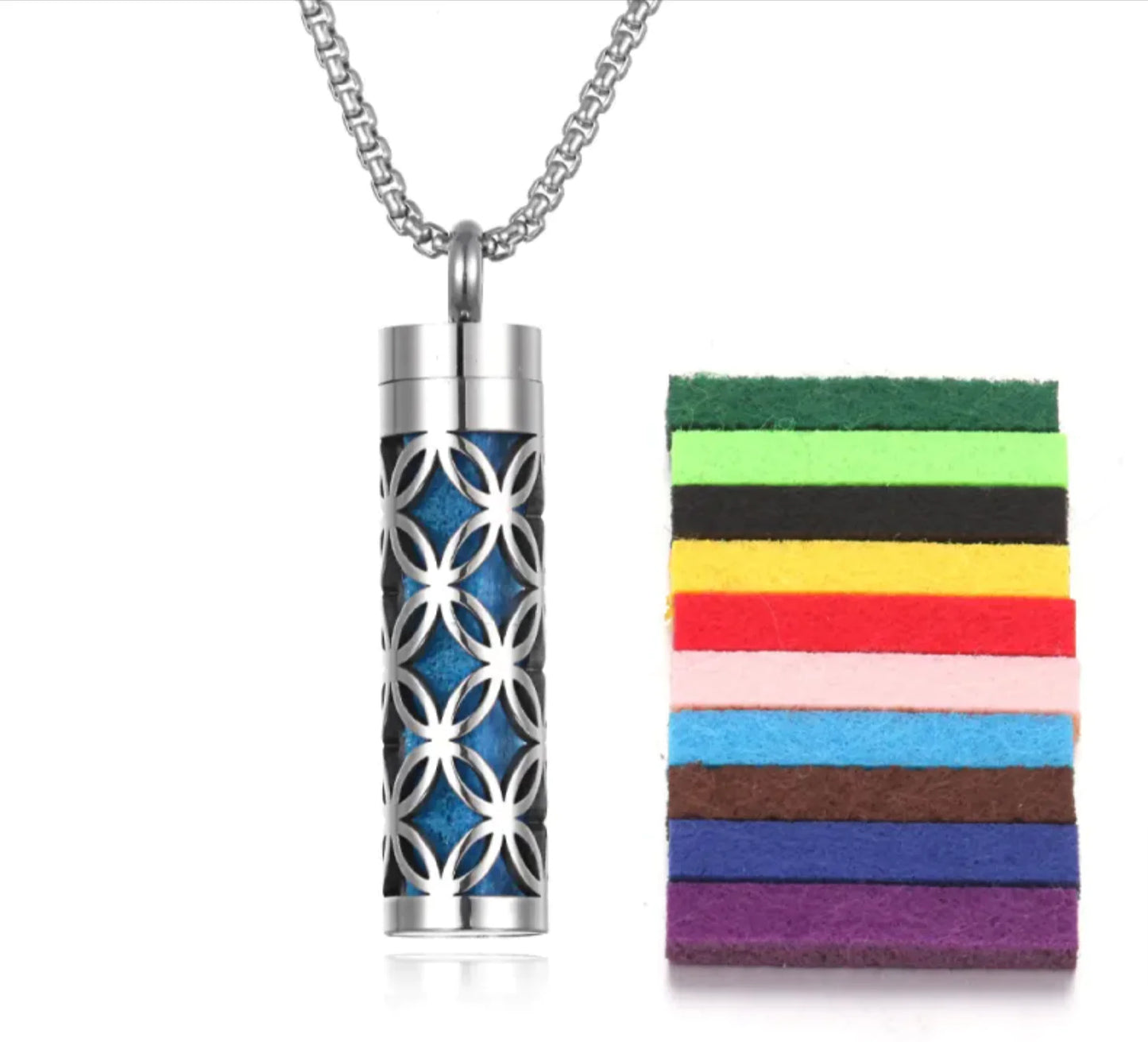 Aroma Elegance: Stainless Steel Essential Oil Diffuser Necklace