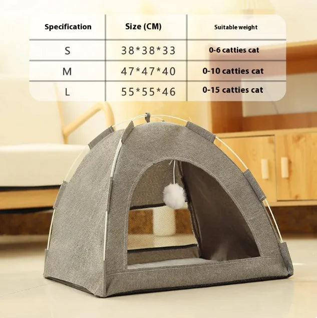 Cathouse Doghouse Breathable Tent Nest Indoor Outdoor Universal Pet Bed