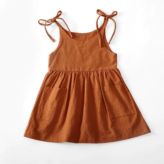 Sleeveless Cotton Toddler Girl Dress