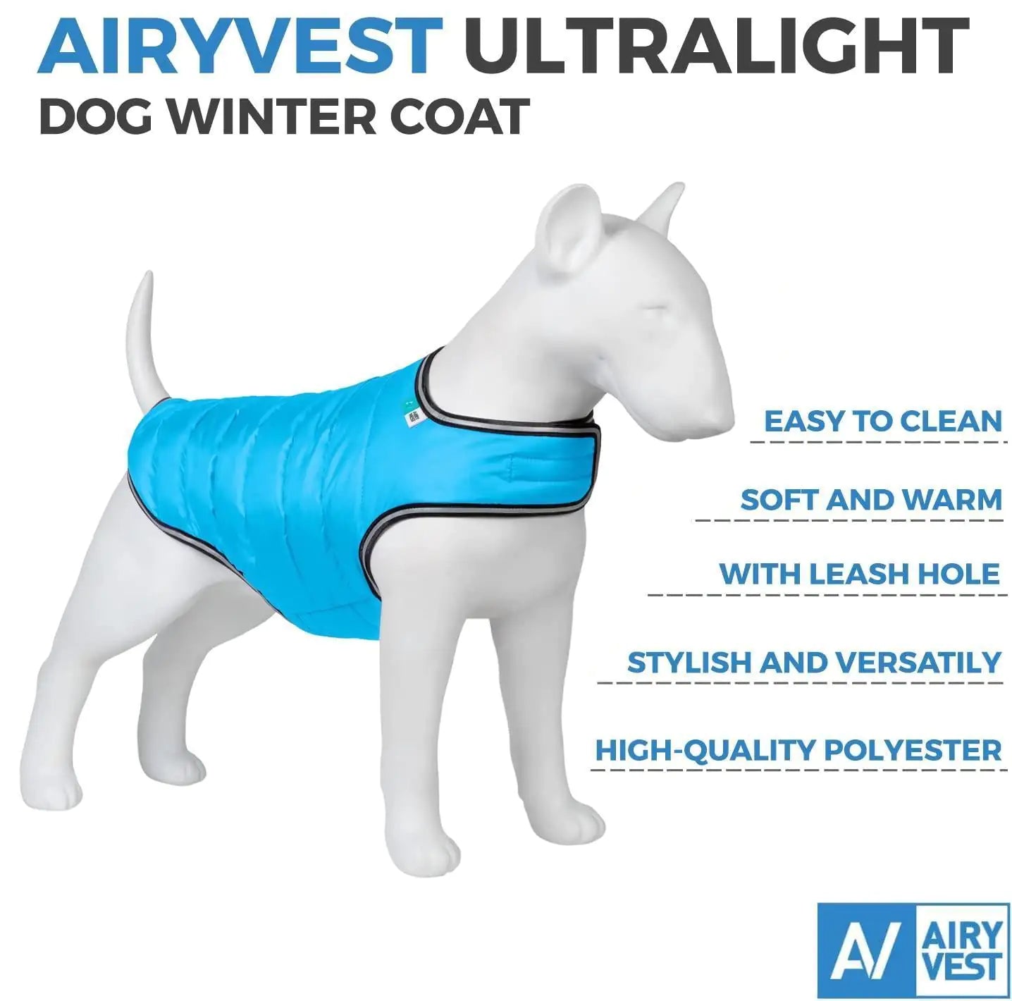 Blue Dog Winter Coat for Large Dogs Waterproof Dog Warm Jacket XXSmall Size