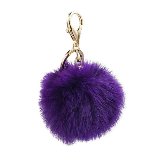 Foxy Bag Charm- Plum